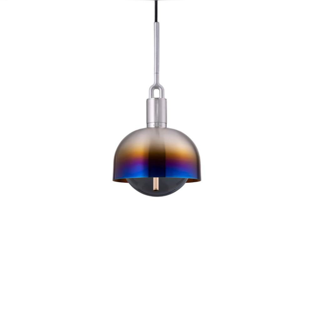 Buster + Punch Forked Globe Pendant + Shade Burnt Steel