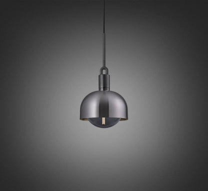 Buster + Punch Forked Pendant, Shade, Globe, Smoked, Medium, Gun Metal