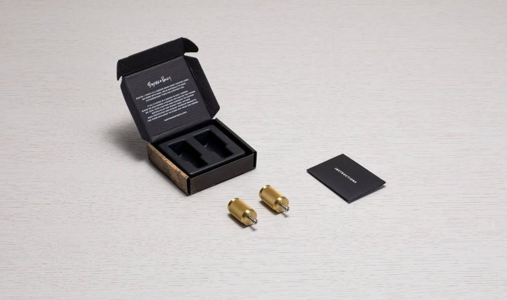 Buster + Punch Furniture Knob, Cross, Brass