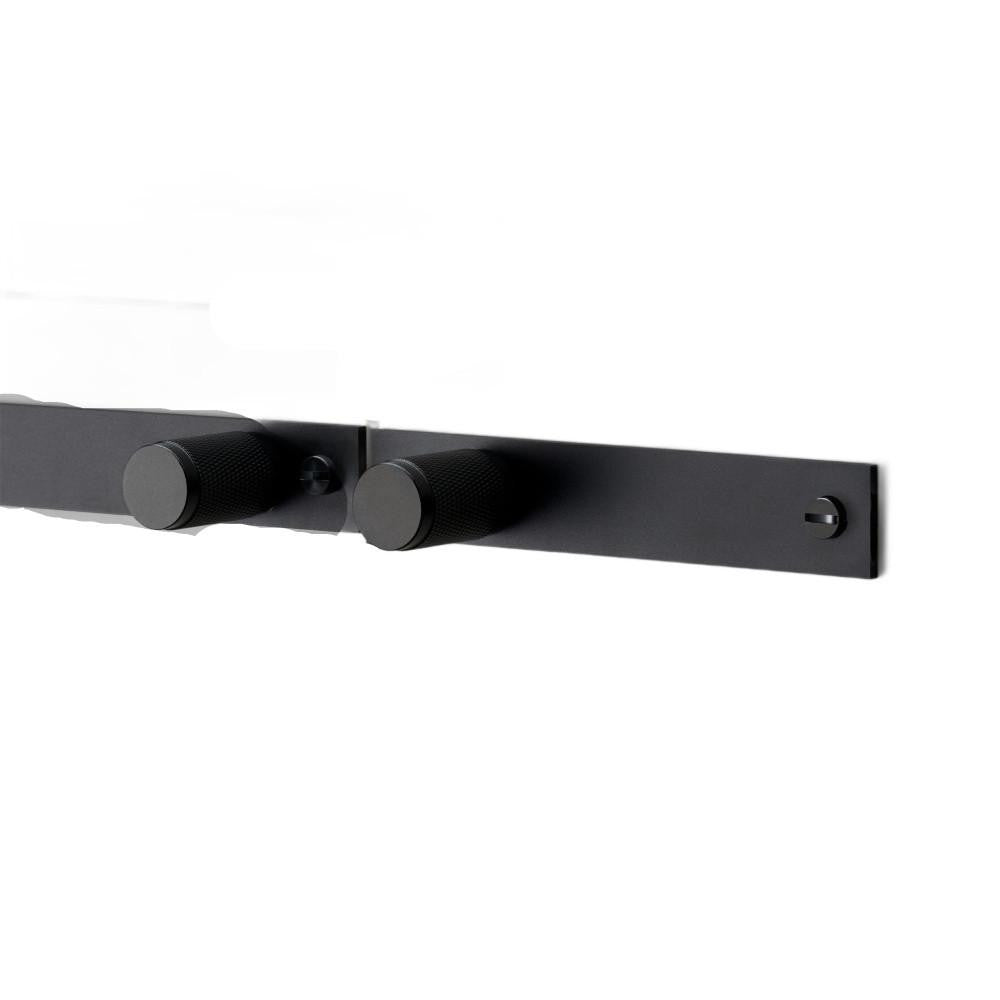 Buster + Punch Cross Furniture Plate Knob Black