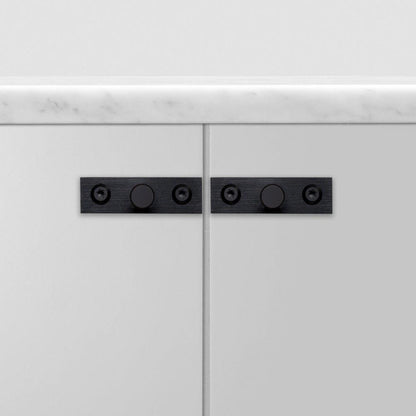 Buster + Punch Furniture Knob, Plate, Linear, Black