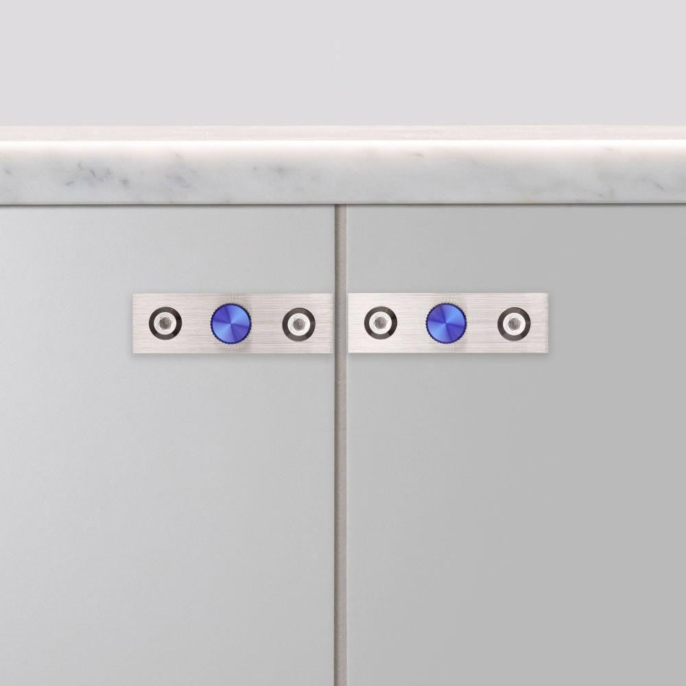 Buster + Punch Furniture Knob, Plate, Linear, Burnt Steel