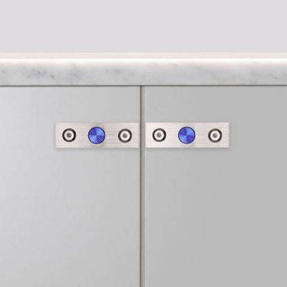 Buster + Punch Furniture Knob, Plate, Linear, Burnt Steel