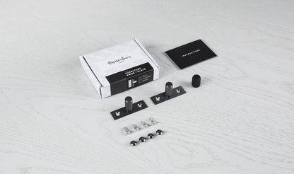 Buster + Punch Furniture Knob, Plate, Linear, Gun Metal
