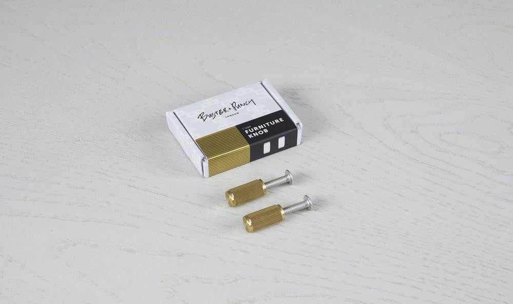 Buster + Punch Furniture Knob Set, Linear, Brass