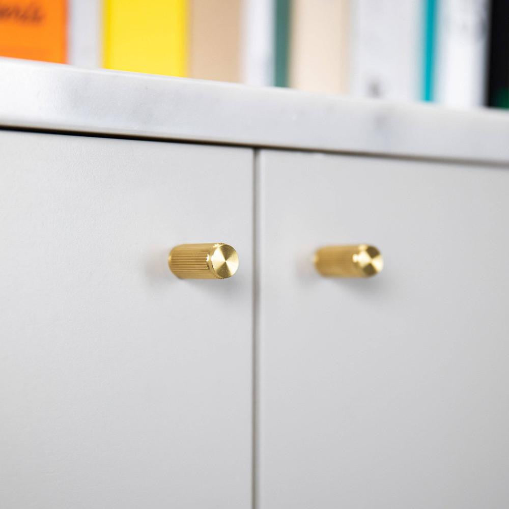 Buster + Punch Furniture Knob Set, Linear, Brass