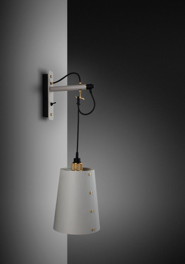 Buster + Punch Hooked Wall Sconce, Large, Stone, Brass