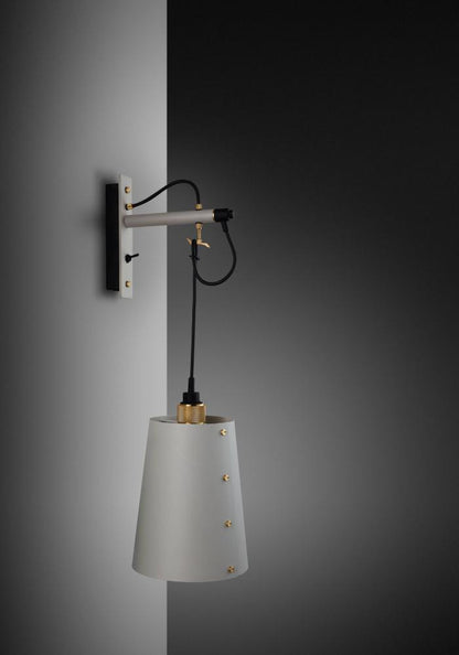 Buster + Punch Hooked Wall Sconce, Large, Stone, Brass