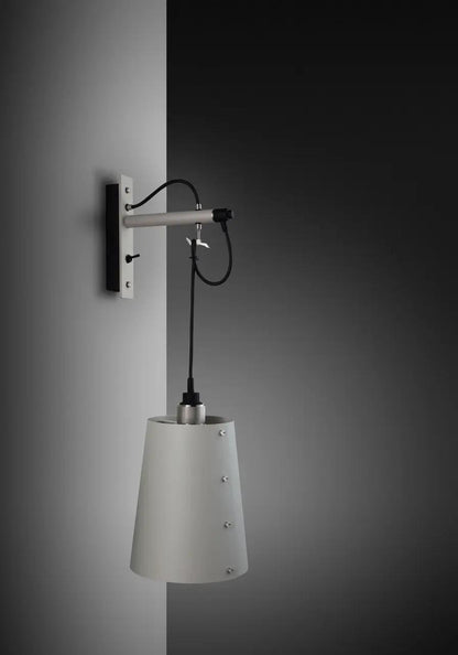 Buster + Punch Hooked Wall Sconce, Large, Stone, Steel
