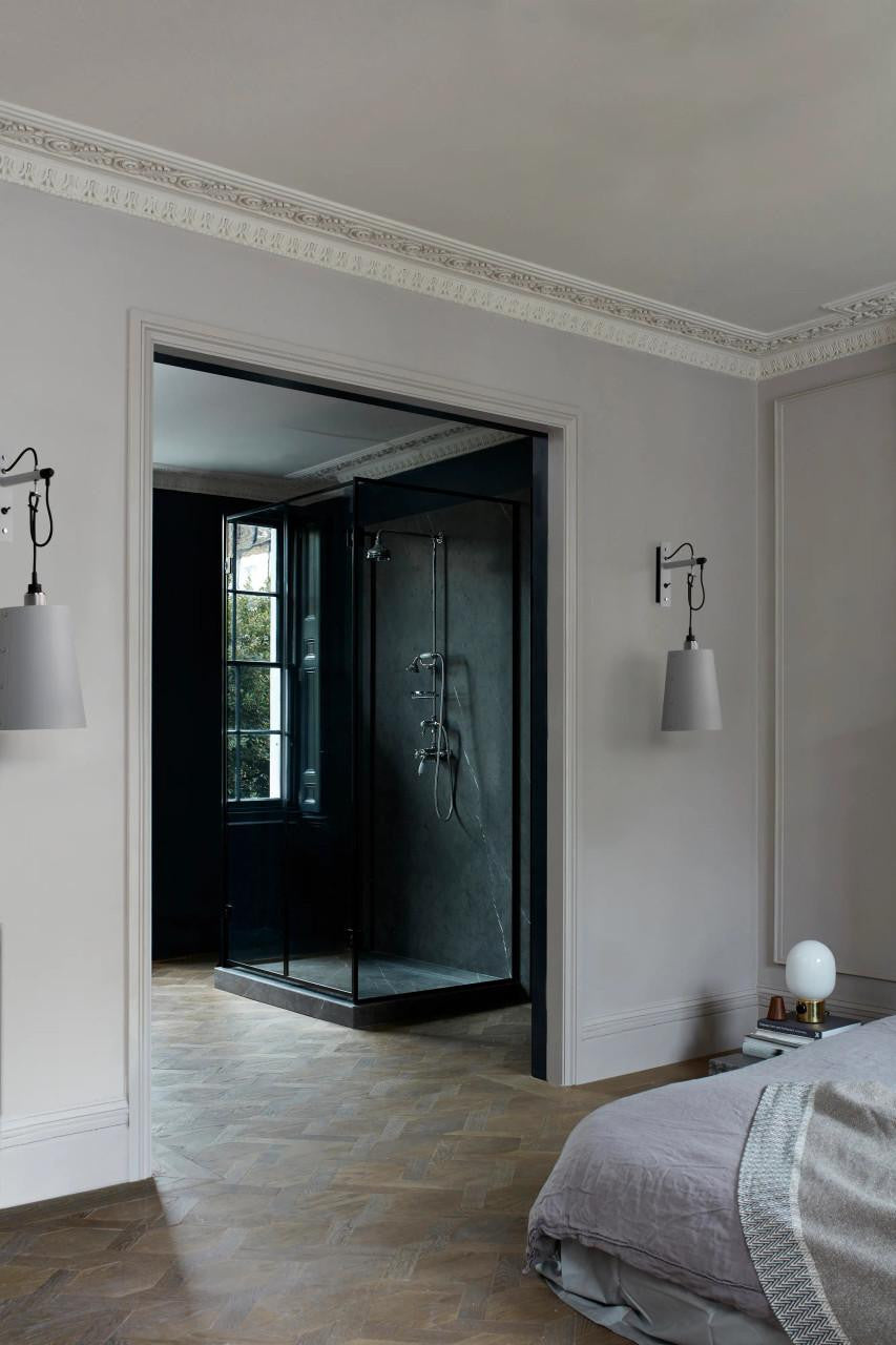 Buster + Punch Hooked Wall Sconce, Large, Stone, Steel