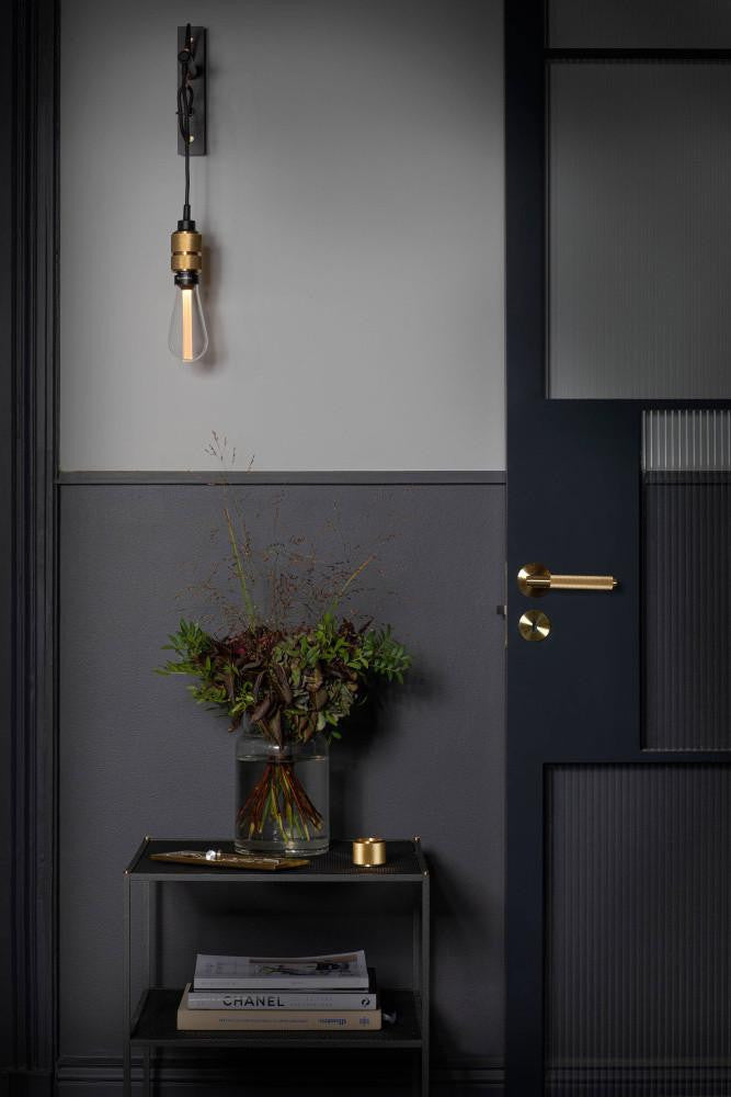 Buster + Punch Hooked Wall Sconce, Nude, Graphite, Brass