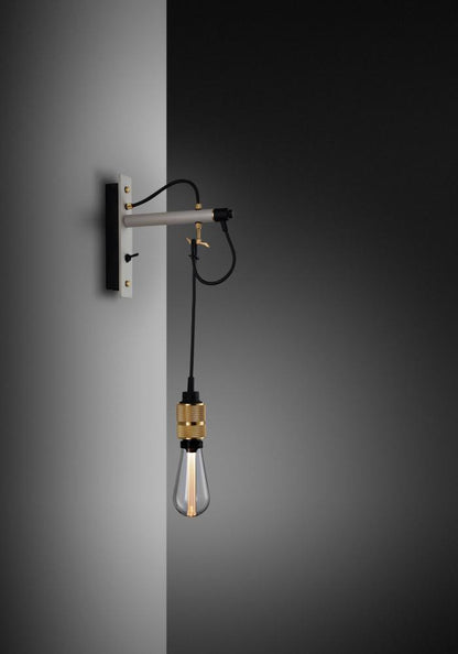 Buster + Punch Hooked Wall Sconce, Nude, Stone, Brass