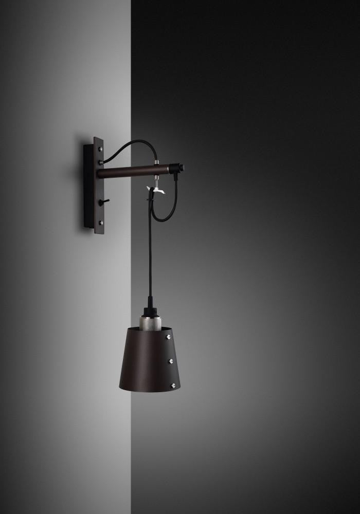 Buster + Punch Hooked Wall Sconce, Small, Graphite, Steel