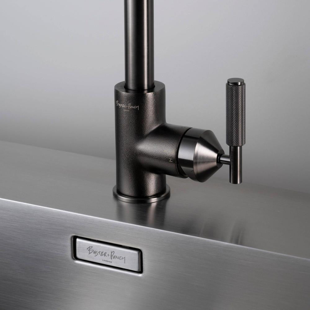 Buster + Punch Kitchen Faucet, Mixer, Cross, Gun Metal