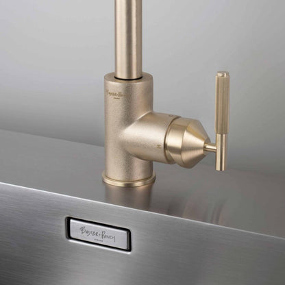 Buster + Punch Kitchen Faucet, Mixer, Linear, Brass