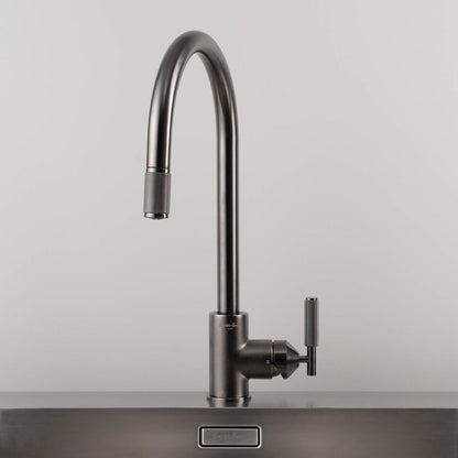 Buster + Punch Kitchen Faucet, Pull-Out Mixer , Cross, Gun Metal