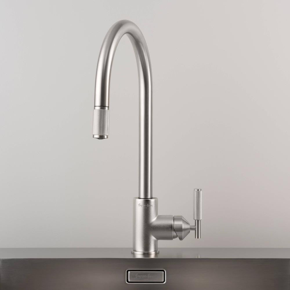 Buster + Punch Kitchen Faucet, Pull-Out Mixer, Cross, Steel