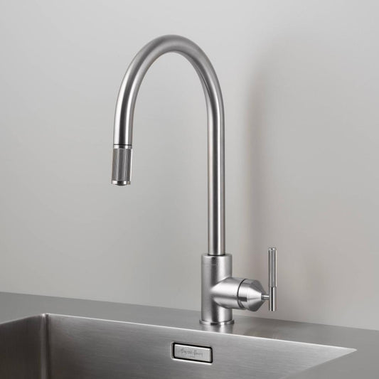 Buster + Punch Kitchen Faucet Pull-Out Mixer Linear Steel
