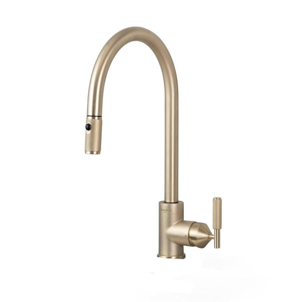 Buster + Punch Kitchen Faucet Pull-Out With Dual Spray Cross Brass