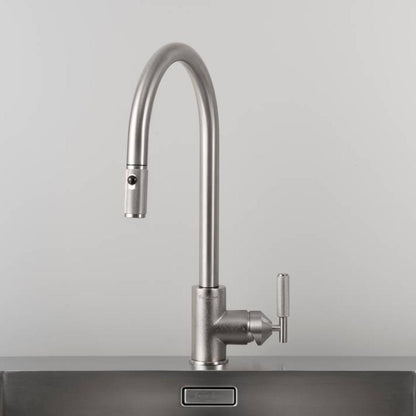 Buster + Punch Kitchen Faucet, Pull-Out With Dual Spray, Cross, Steel