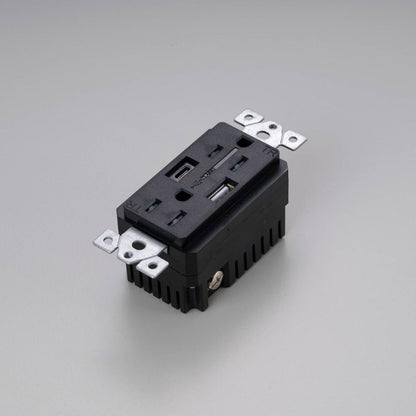 Buster + Punch Outlet Module, Duplex & 2 USB-A + C, Black