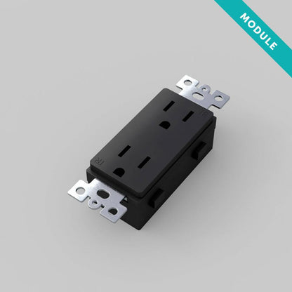 Buster + Punch Outlet Module, Duplex, Black
