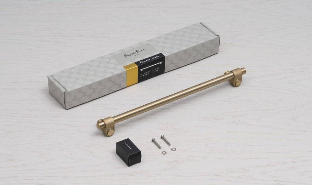 Buster + Punch Pull Bar, Cast, Brass, Large