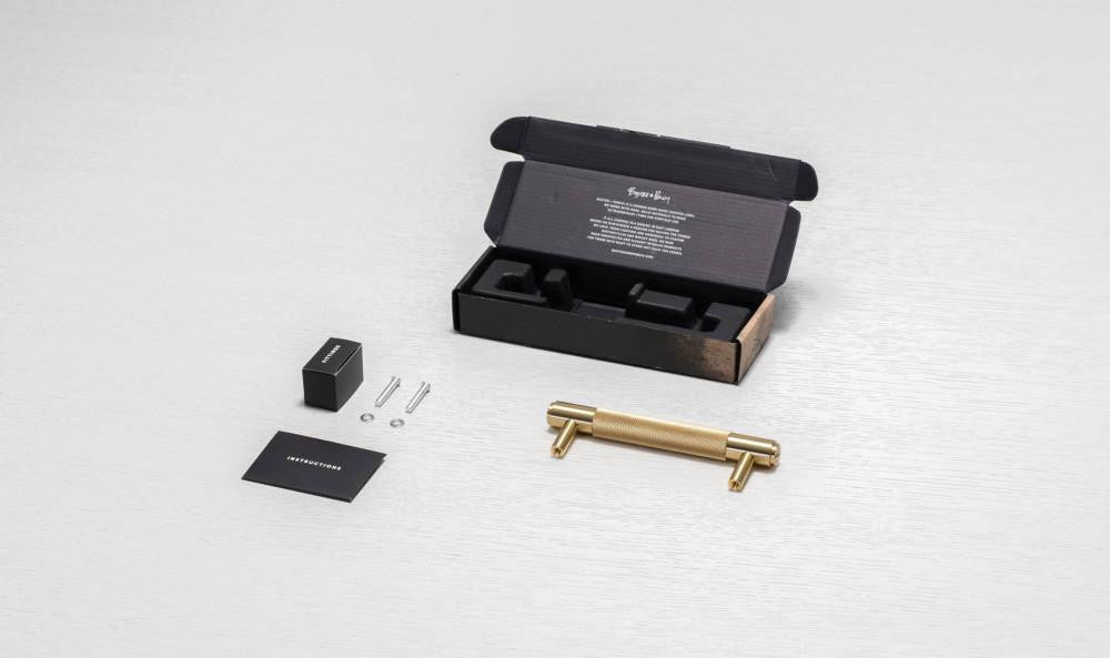 Buster + Punch Pull Bar, Cross, Small, Brass