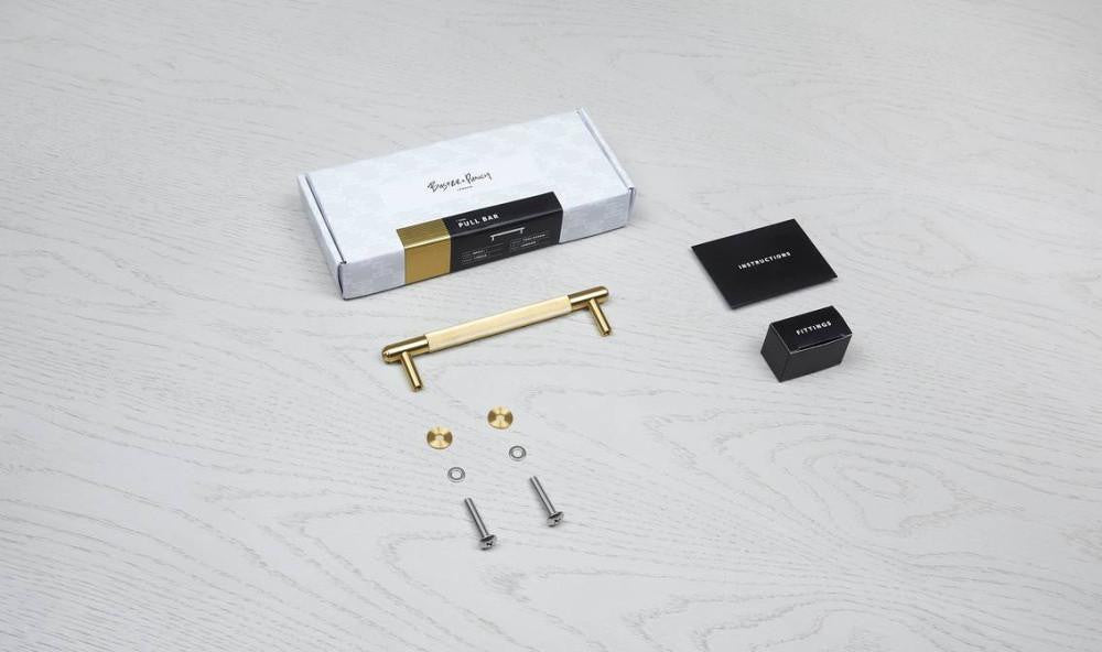 Buster + Punch Pull Bar, Linear, Small, Brass
