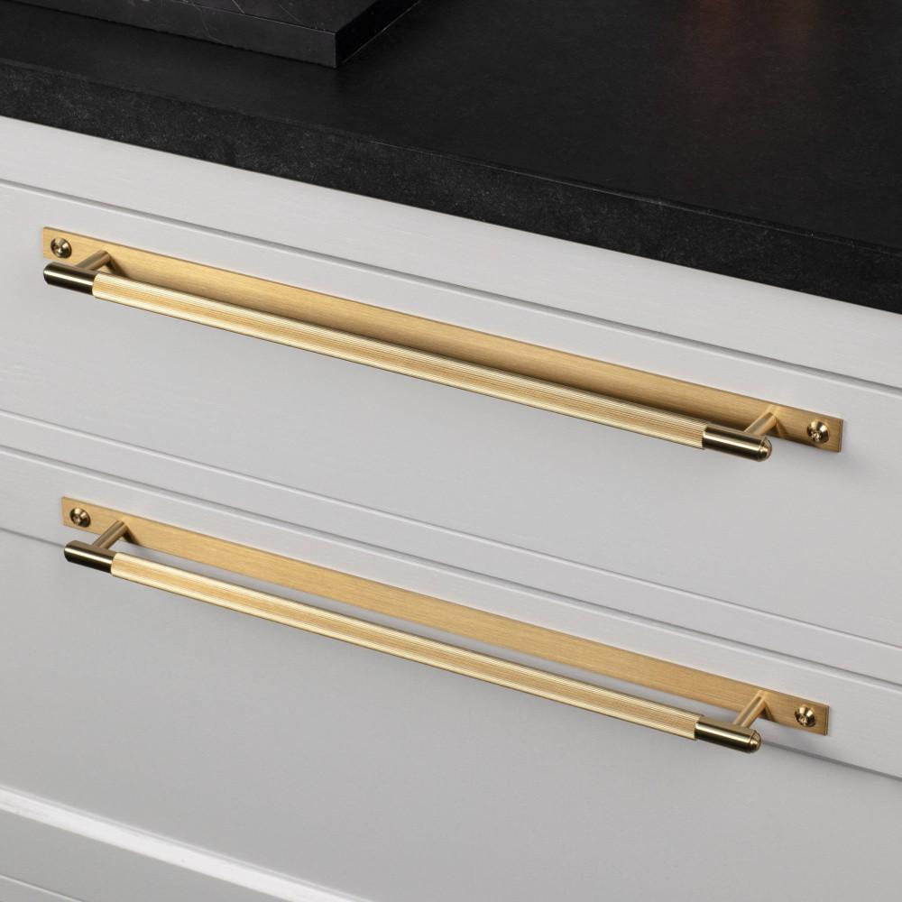 Buster + Punch Pull Bar, Plate, Linear, Large, Brass