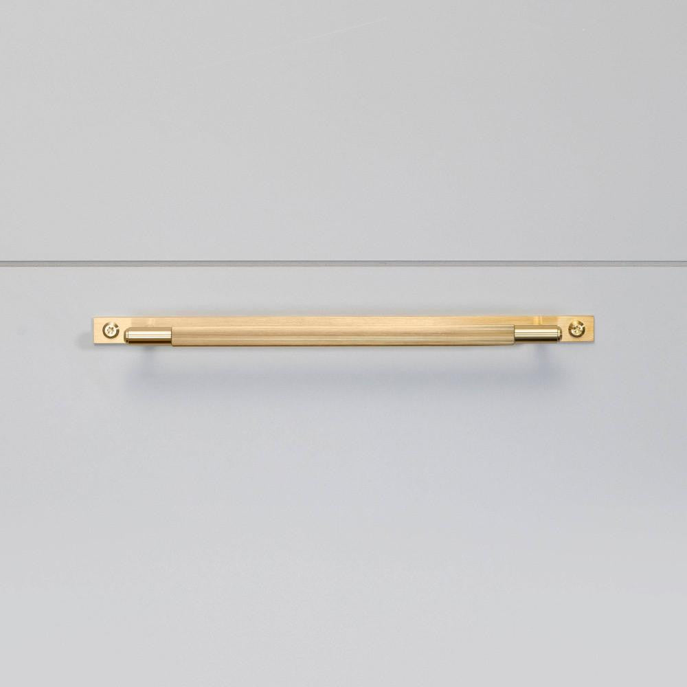 Buster + Punch Pull Bar, Plate, Linear, Medium, Brass