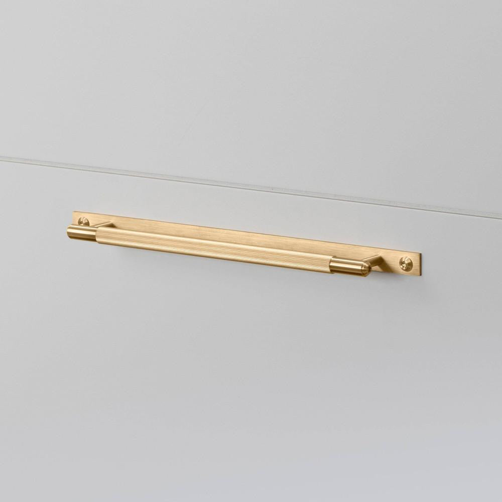 Buster + Punch Pull Bar, Plate, Linear, Medium, Brass