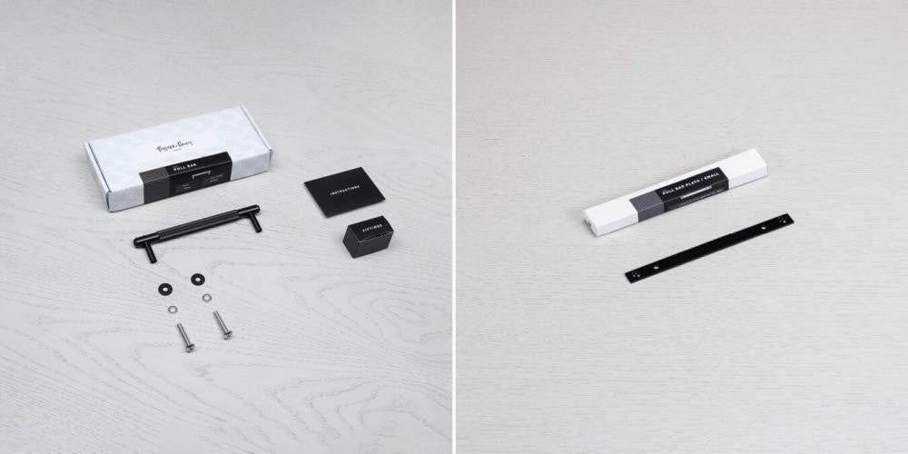 Buster + Punch Pull Bar, Plate, Linear, Small, Black