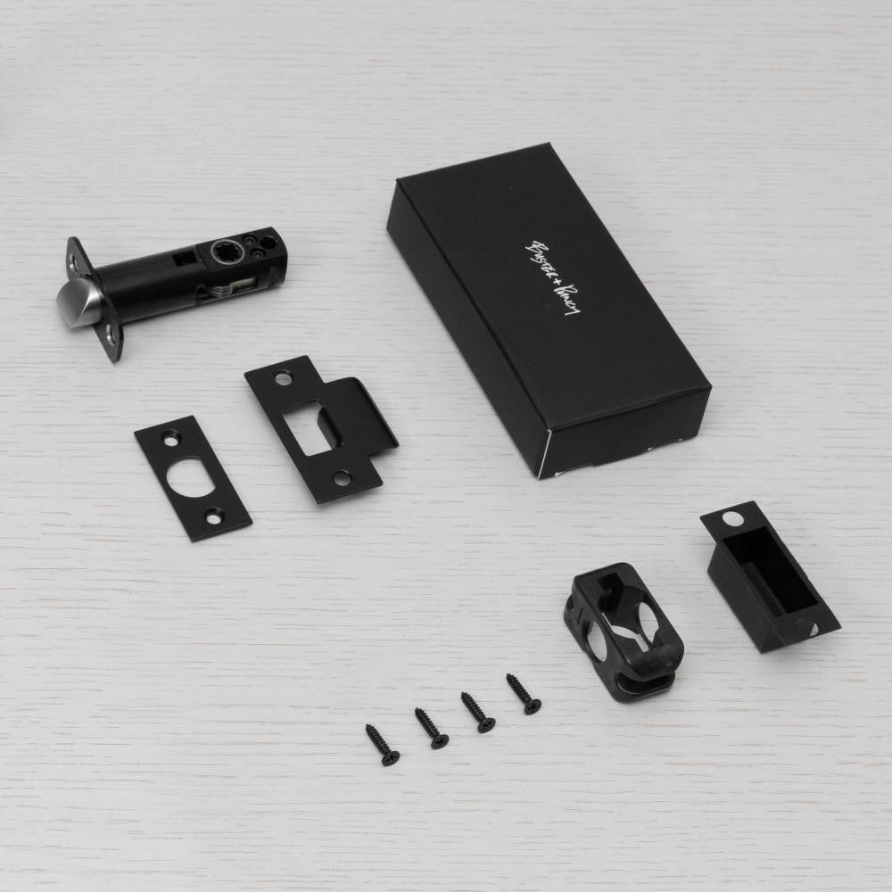 Buster + Punch Tubular Latch, Door Handle, Passage, Black - 2-3/4"