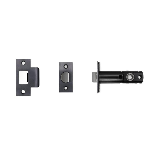 Buster + Punch Tubular Latch for Door Handle, Passage Gun Metal