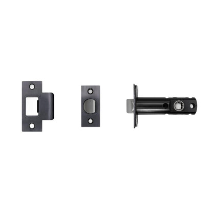 Buster + Punch Tubular Latch, Door Handle, Passage, Gun Metal - 2-3/4"