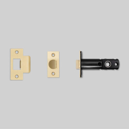 Buster + Punch Tubular Latch, Door Handle, Privacy, Brass - 2-3/8"