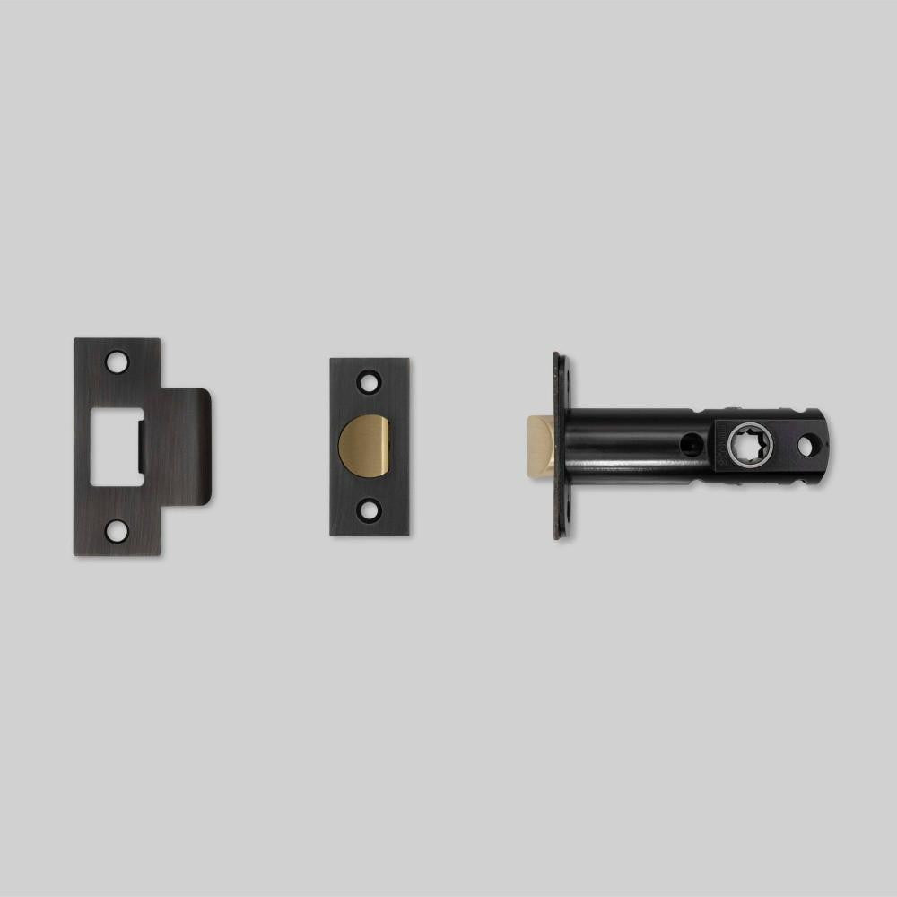 Buster + Punch Tubular Latch, Door Handle, Privacy, Smoked Bronze - 2-3/8"