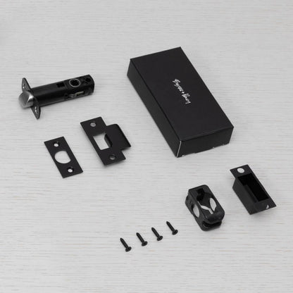 Buster + Punch Tubular Latch, Door Knob, Passage, Black -  3-3/4"