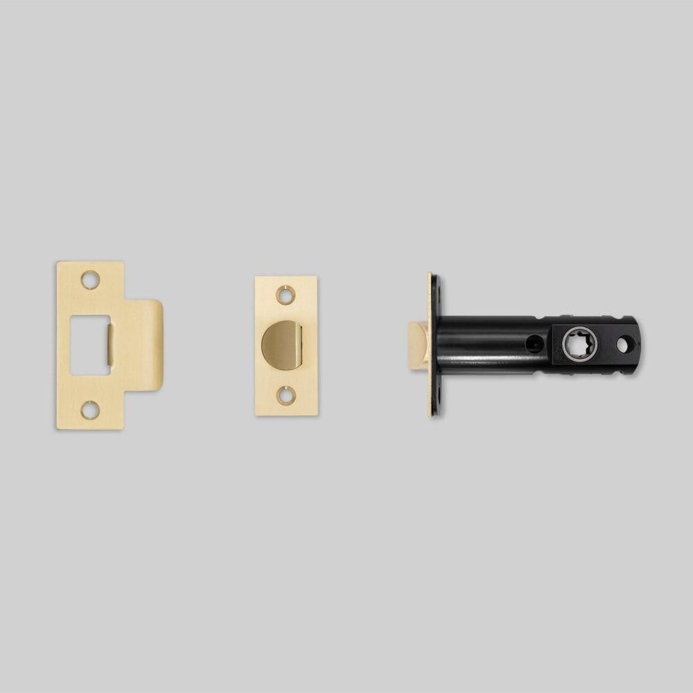 Buster + Punch Tubular Latch, Door Knob, Passage, Brass -  3-3/4"