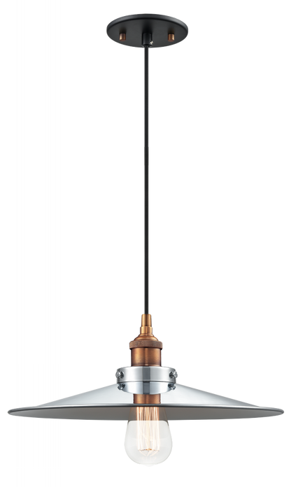 Matteo Lighting Bulstrodes Workshop Pendant Aged Brass, Black