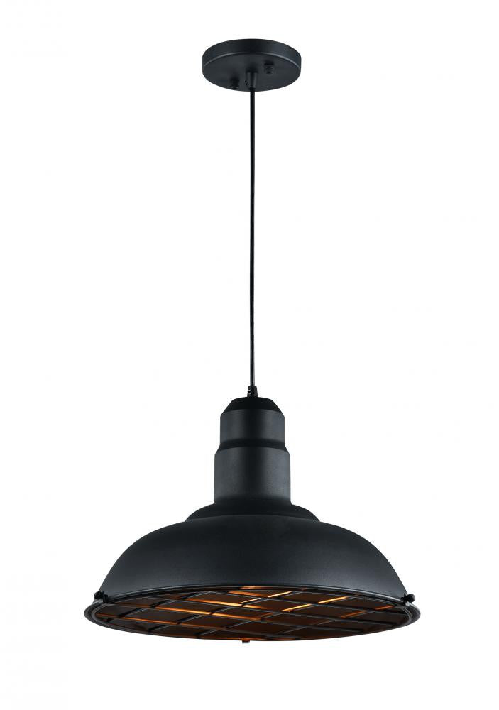 Matteo Lighting Clarkson Pendant Black, Matte Black