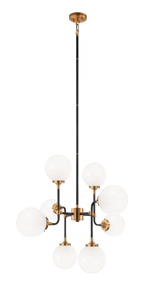 Matteo Lighting Particles 8-Light Pendant Aged Brass