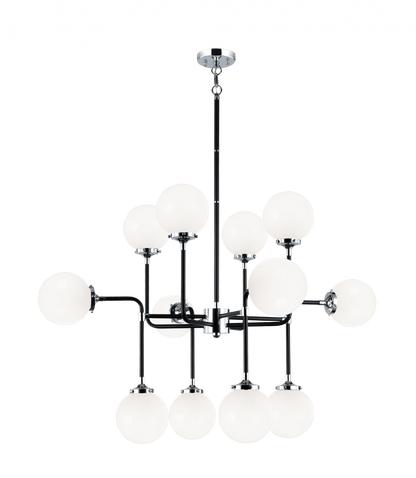 Matteo Lighting Particles 12-Light Pendant Black, Chrome