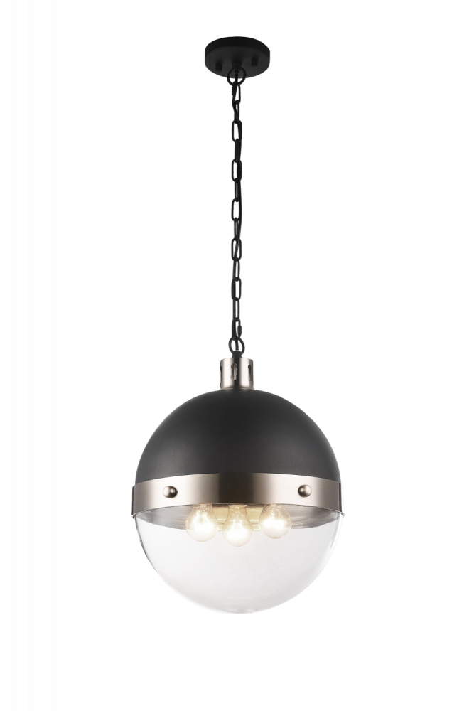 Matteo Lighting Torino 3-Light Pendant Brushed Nickel