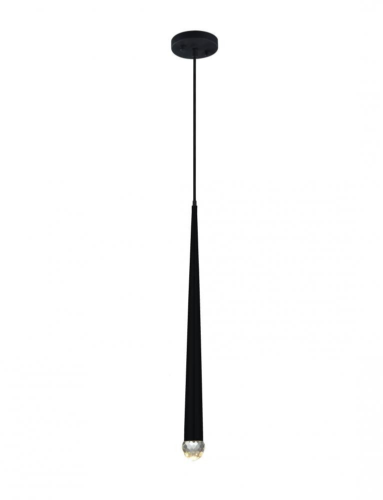 Matteo Lighting Renaie LED Mini Pendant Black, Matte Black