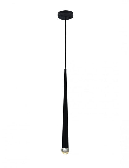 Matteo Lighting Renaie LED Mini Pendant Black, Matte Black