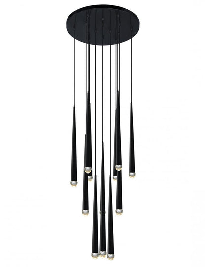 Matteo Lighting Renaie 12-Light LED Pendant Brass, Aged Brass