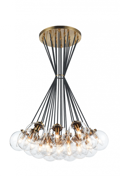 Matteo Lighting The Bougie 19-Light Chandelier Brass, Aged Brass