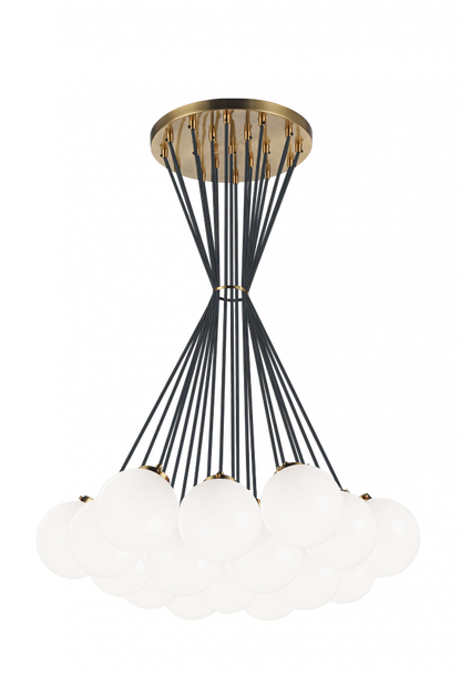 Matteo Lighting The Bougie 19-Light Chandelier Brass, Aged Brass